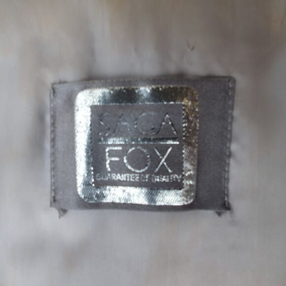 Vintage Chevron Cut Blue Fox Coat -Small - Picture 9 of 12